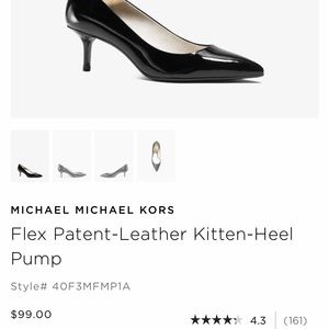 Michael Kors Flex Patent Leather Kitten Heel Pump